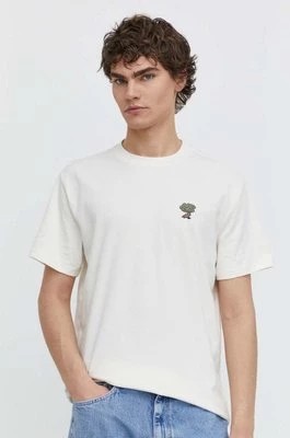 Zdjęcie produktu Hollister Co. t-shirt męski kolor beżowy z aplikacją