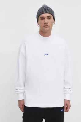 Zdjęcie produktu Hugo Blue bluza bawełniana męska kolor biały gładka 50522359