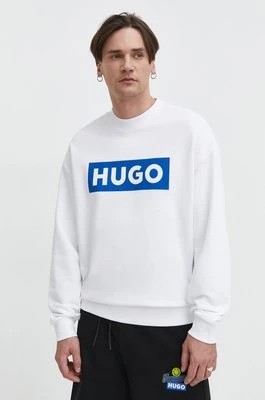 Zdjęcie produktu Hugo Blue bluza bawełniana męska kolor biały z nadrukiem 50522375