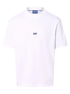 Zdjęcie produktu HUGO BLUE Koszulka męska - Nieros Mężczyźni Bawełna biały jednolity,