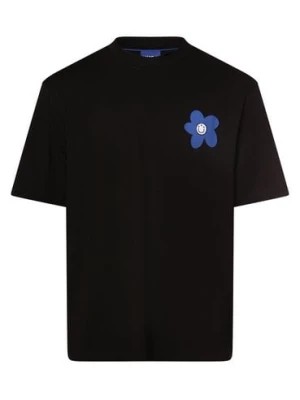 Zdjęcie produktu HUGO BLUE Koszulka męska - Noretto Mężczyźni Bawełna czarny nadruk,
