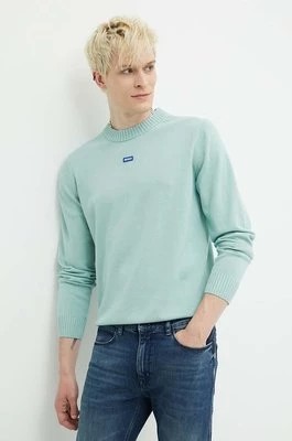 Zdjęcie produktu Hugo Blue sweter bawełniany kolor zielony lekki 50514698