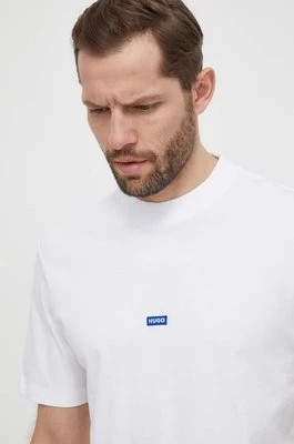 Zdjęcie produktu Hugo Blue t-shirt bawełniany męski kolor biały gładki 50509991