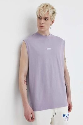 Zdjęcie produktu Hugo Blue t-shirt bawełniany męski kolor fioletowy 50510726