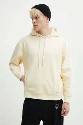 Zdjęcie produktu HUGO bluza bawełniana męska kolor beżowy z kapturem gładka