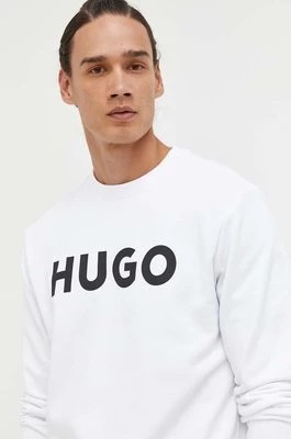 Zdjęcie produktu HUGO bluza bawełniana męska kolor biały z nadrukiem 50477328