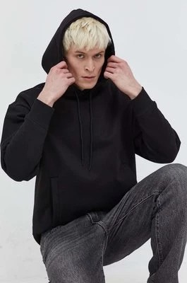 Zdjęcie produktu HUGO bluza bawełniana męska kolor czarny z kapturem gładka