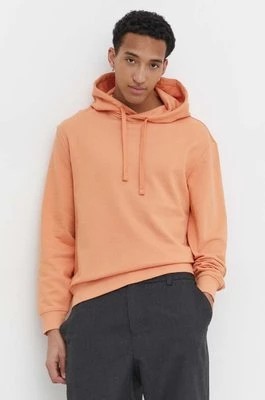 Zdjęcie produktu HUGO bluza bawełniana męska kolor pomarańczowy z kapturem gładka 50486478