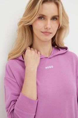 Zdjęcie produktu HUGO bluza lounge kolor fioletowy z kapturem 50490594