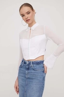 Zdjęcie produktu HUGO bluzka damska kolor biały gładka