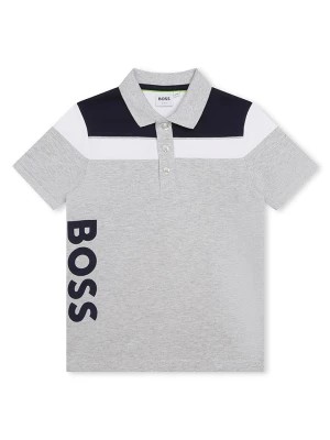 Zdjęcie produktu Hugo Boss Kids Koszulka polo w kolorze biało-szaro-granatowym rozmiar: 158
