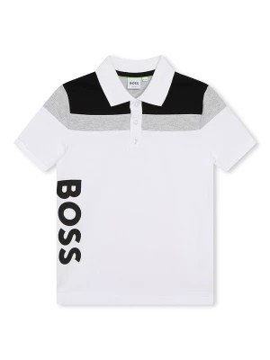 Zdjęcie produktu Hugo Boss Kids Koszulka polo w kolorze szaro-czarno-białym rozmiar: 140