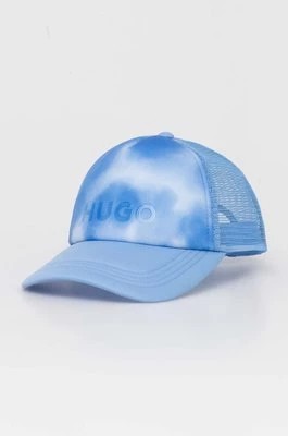 Zdjęcie produktu HUGO czapka z daszkiem kolor niebieski wzorzysta 50514818