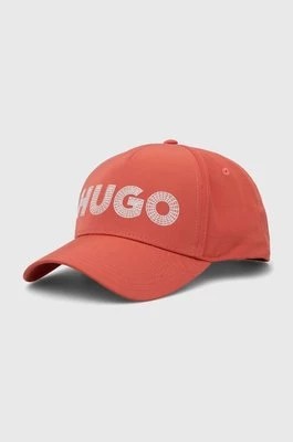 Zdjęcie produktu HUGO czapka z daszkiem kolor różowy z aplikacją 50515963