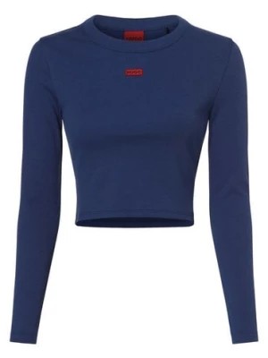 Zdjęcie produktu HUGO Damska koszulka z długim rękawem Kobiety Bawełna niebieski jednolity,