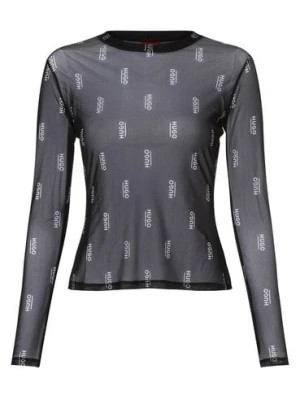 Zdjęcie produktu HUGO Damska koszulka z długim rękawem Kobiety czarny wzorzysty,