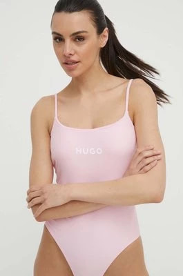 Zdjęcie produktu HUGO jednoczęściowy strój kąpielowy kolor różowy lekko usztywniona miseczka 50492422