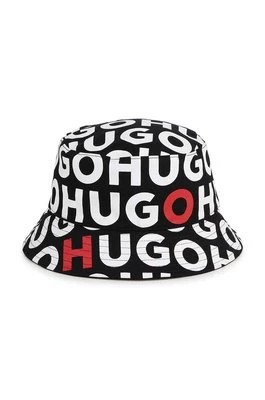 Zdjęcie produktu HUGO kapelusz dwustronny bawełniany dziecięcy kolor czarny bawełniany