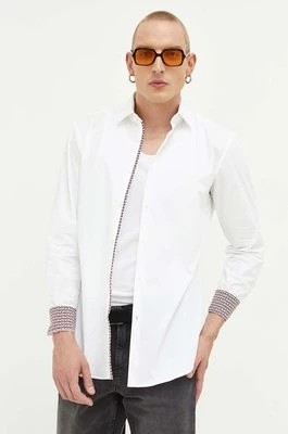 Zdjęcie produktu HUGO koszula bawełniana męska kolor biały slim z kołnierzykiem klasycznym