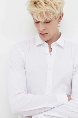 Zdjęcie produktu HUGO koszula bawełniana męska kolor biały slim z kołnierzykiem klasycznym 50494515