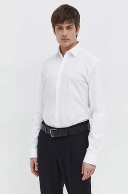 Zdjęcie produktu HUGO koszula bawełniana męska kolor biały slim z kołnierzykiem klasycznym 50508294