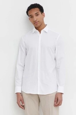 Zdjęcie produktu HUGO koszula bawełniana męska kolor biały slim z kołnierzykiem klasycznym 50500965