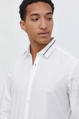 Zdjęcie produktu HUGO koszula bawełniana męska kolor biały slim z kołnierzykiem klasycznym 50513925
