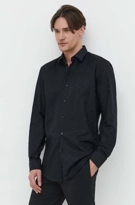 Zdjęcie produktu HUGO koszula bawełniana męska kolor czarny slim z kołnierzykiem klasycznym 50500965