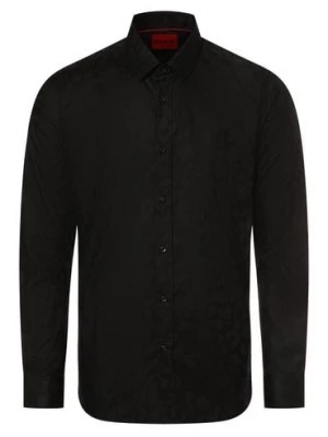 Zdjęcie produktu HUGO Koszula męska - Elisha02 Mężczyźni Super Slim Fit Bawełna czarny wzorzysty,