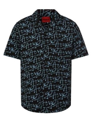 Zdjęcie produktu HUGO Koszula męska - Ellino Mężczyźni Regular Fit wiskoza niebieski wzorzysty,
