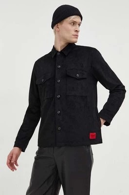 Zdjęcie produktu HUGO koszula męska kolor czarny regular z kołnierzykiem klasycznym 50508657