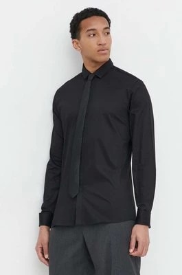Zdjęcie produktu HUGO koszula męska kolor czarny slim z kołnierzykiem klasycznym 50513945