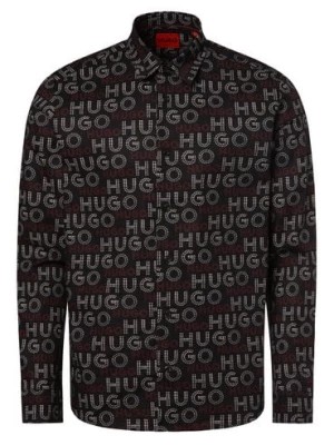Zdjęcie produktu HUGO Koszula męska Mężczyźni Regular Fit Bawełna czarny wzorzysty,
