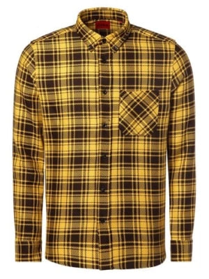 Zdjęcie produktu HUGO Koszula męska Mężczyźni Regular Fit Bawełna żółty w kratkę,