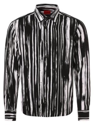 Zdjęcie produktu HUGO Koszula męska Mężczyźni Slim Fit wiskoza czarny|wielokolorowy wzorzysty,