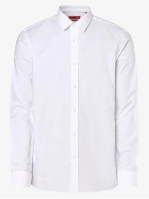 Zdjęcie produktu HUGO Koszula męska Mężczyźni Super Slim Fit Bawełna biały jednolity kołnierzyk kent,