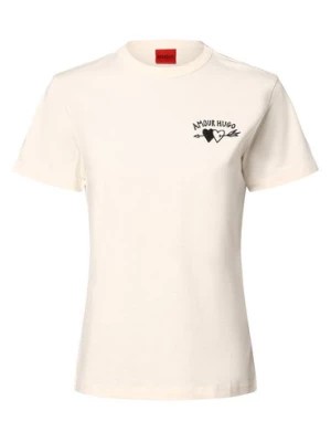 Zdjęcie produktu HUGO Koszulka damska - Damacia Kobiety Bawełna biały jednolity,
