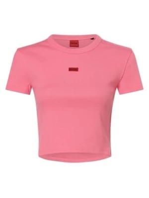 Zdjęcie produktu HUGO Koszulka damska - Deluisa_1 Kobiety Bawełna różowy jednolity,