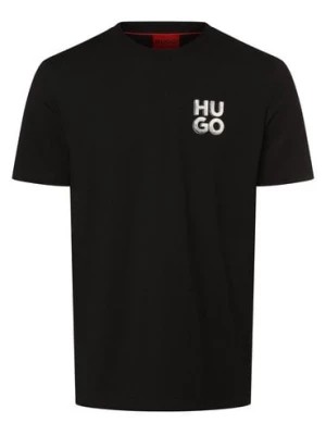 Zdjęcie produktu HUGO Koszulka męska - Detzington241 Mężczyźni Bawełna czarny nadruk,