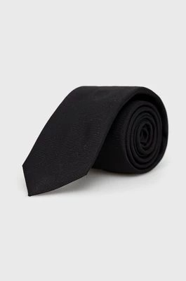 Zdjęcie produktu HUGO krawat jedwabny kolor czarny 50468199