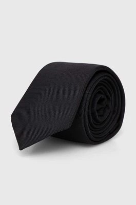 Zdjęcie produktu HUGO krawat jedwabny kolor czarny 50515589