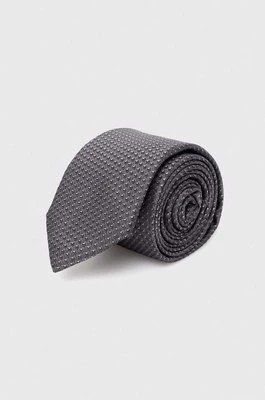 Zdjęcie produktu HUGO krawat jedwabny kolor szary