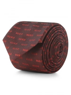 Zdjęcie produktu HUGO Krawat jedwabny męski Mężczyźni Jedwab czerwony wzorzysty,