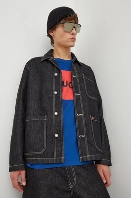 Zdjęcie produktu HUGO kurtka jeansowa męska kolor czarny przejściowa