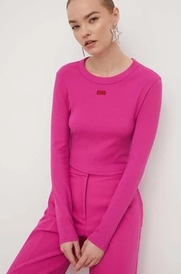 Zdjęcie produktu HUGO longsleeve damski kolor różowy 50508617