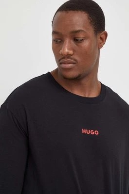Zdjęcie produktu HUGO longsleeve lounge kolor czarny z nadrukiem 50502399