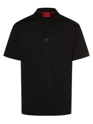 Zdjęcie produktu HUGO Męska koszulka polo - Deabono Mężczyźni Bawełna czarny jednolity,