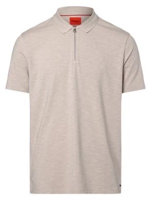 Zdjęcie produktu HUGO Męska koszulka polo - Dekok233 Mężczyźni Bawełna beżowy|szary jednolity,