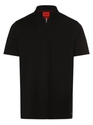 Zdjęcie produktu HUGO Męska koszulka polo - Dekok233 Mężczyźni Bawełna czarny jednolity,