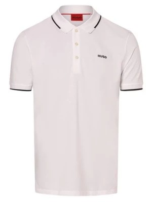 Zdjęcie produktu HUGO Męska koszulka polo - Dinoso222 Mężczyźni Bawełna biały jednolity,